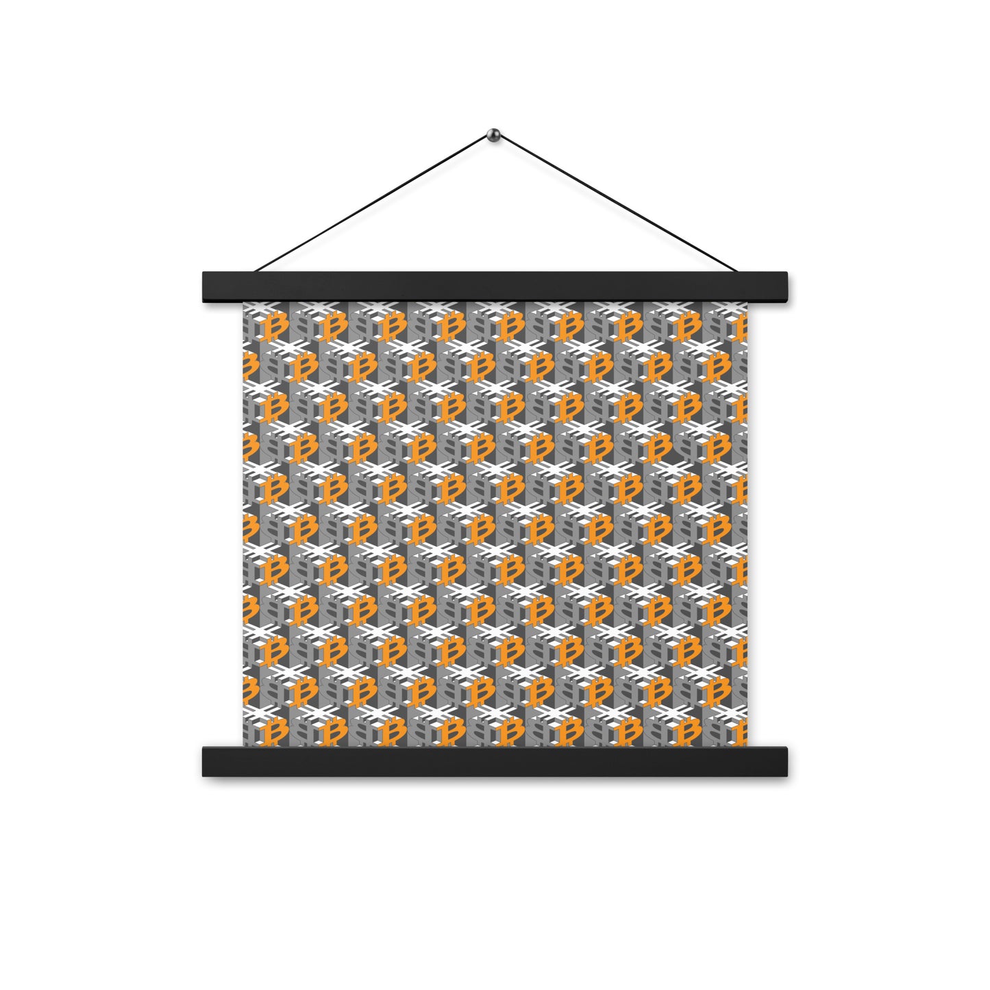 Bitcoin Dice Lattice Gray Poster with hangers