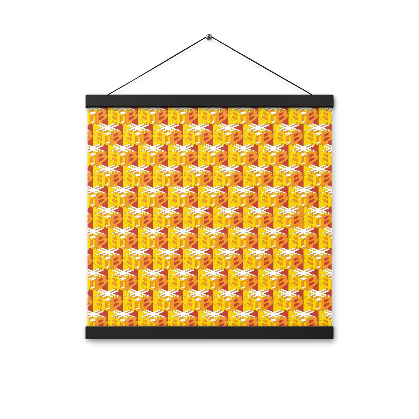 Bitcoin Dice Lattice (Red) Poster with hangers