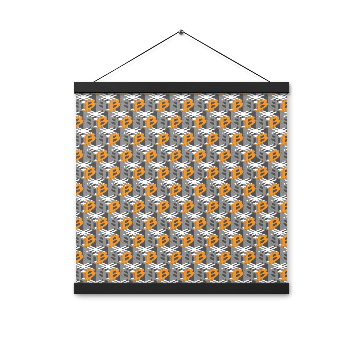 Bitcoin Dice Lattice Gray Poster with hangers