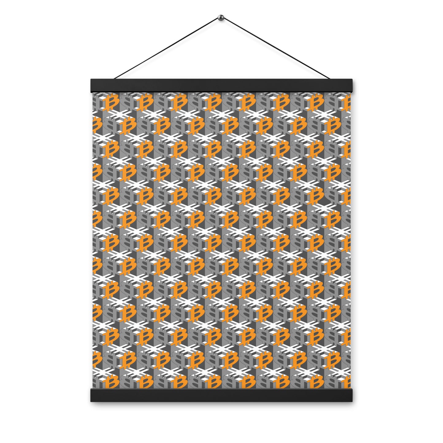 Bitcoin Dice Lattice Gray Poster with hangers