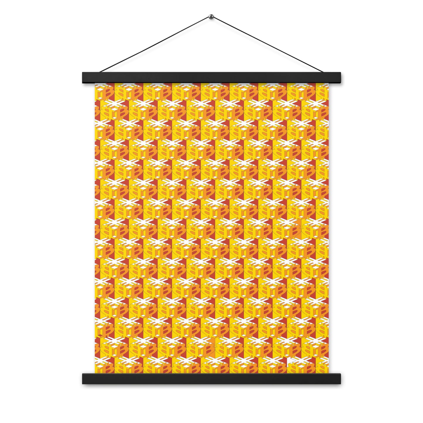 Bitcoin Dice Lattice (Red) Poster with hangers