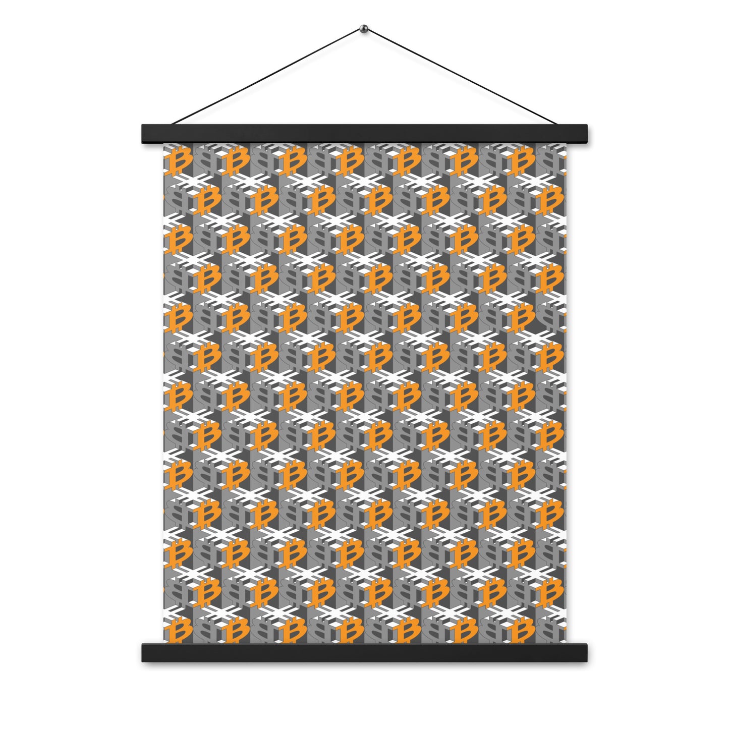 Bitcoin Dice Lattice Gray Poster with hangers