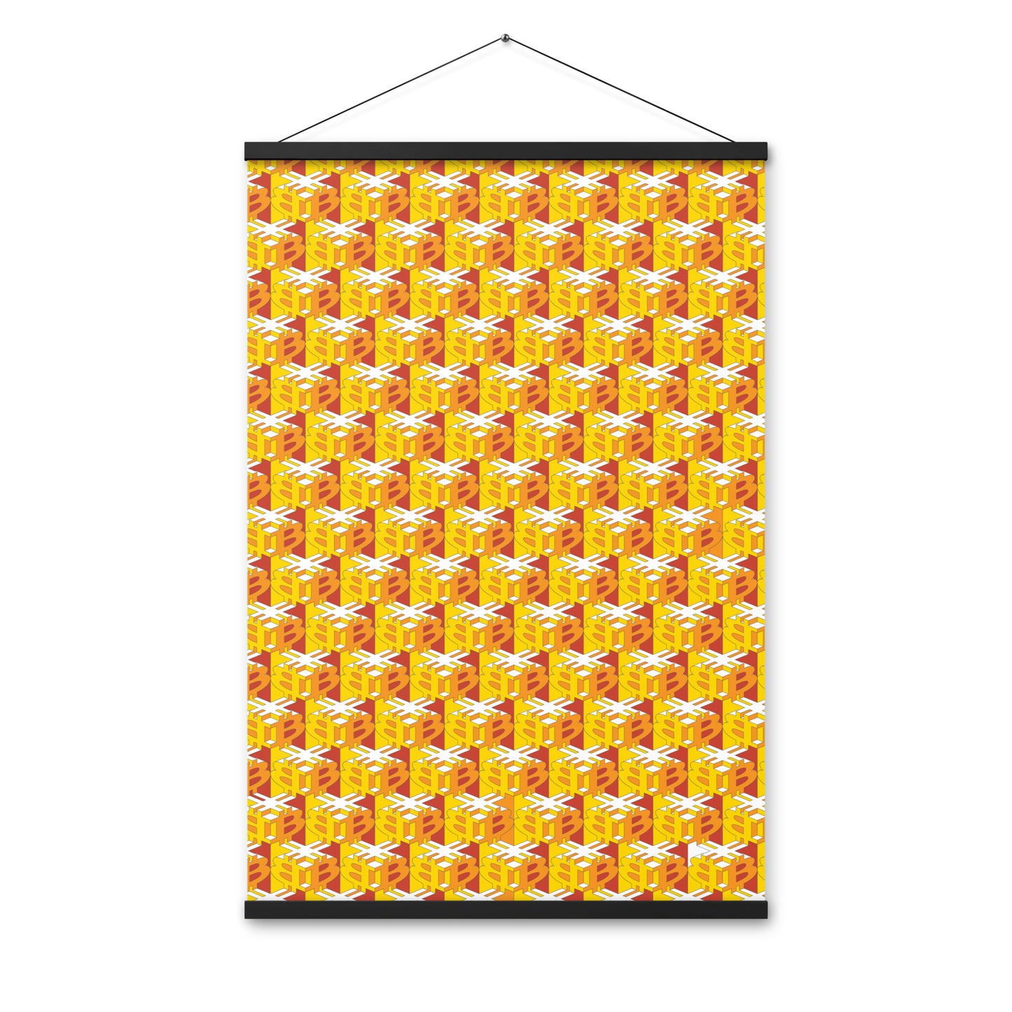 Bitcoin Dice Lattice (Red) Poster with hangers