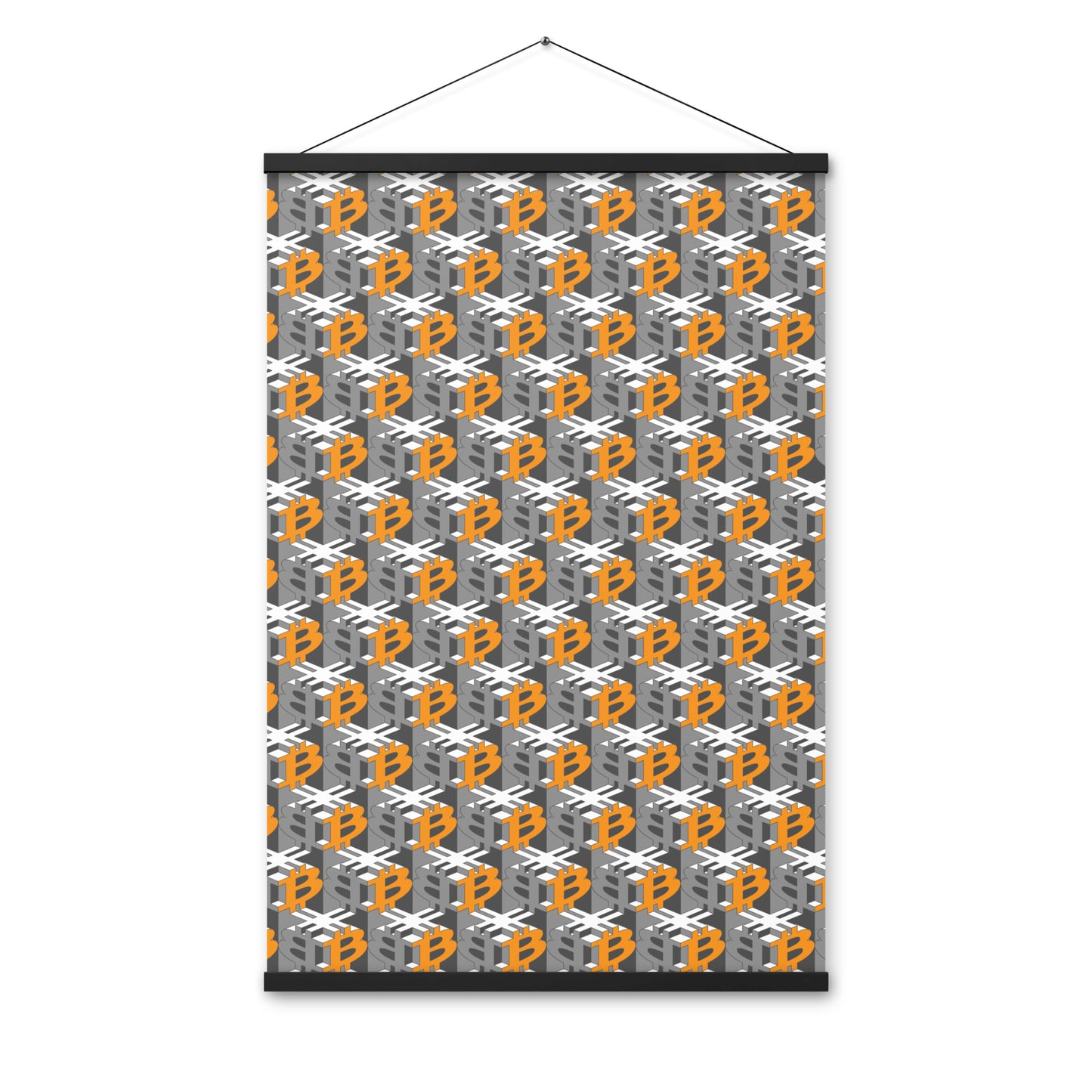 Bitcoin Dice Lattice Gray Poster with hangers