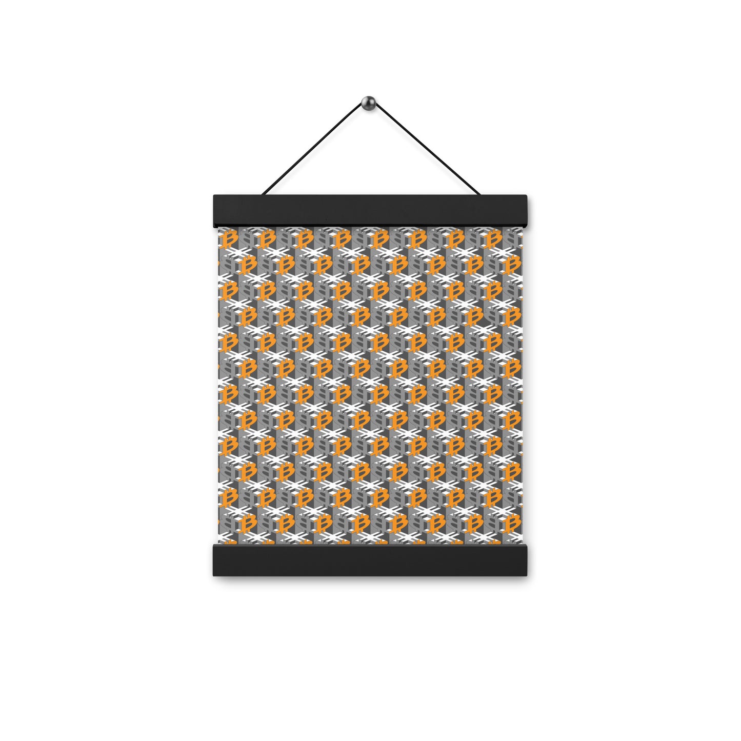 Bitcoin Dice Lattice Gray Poster with hangers
