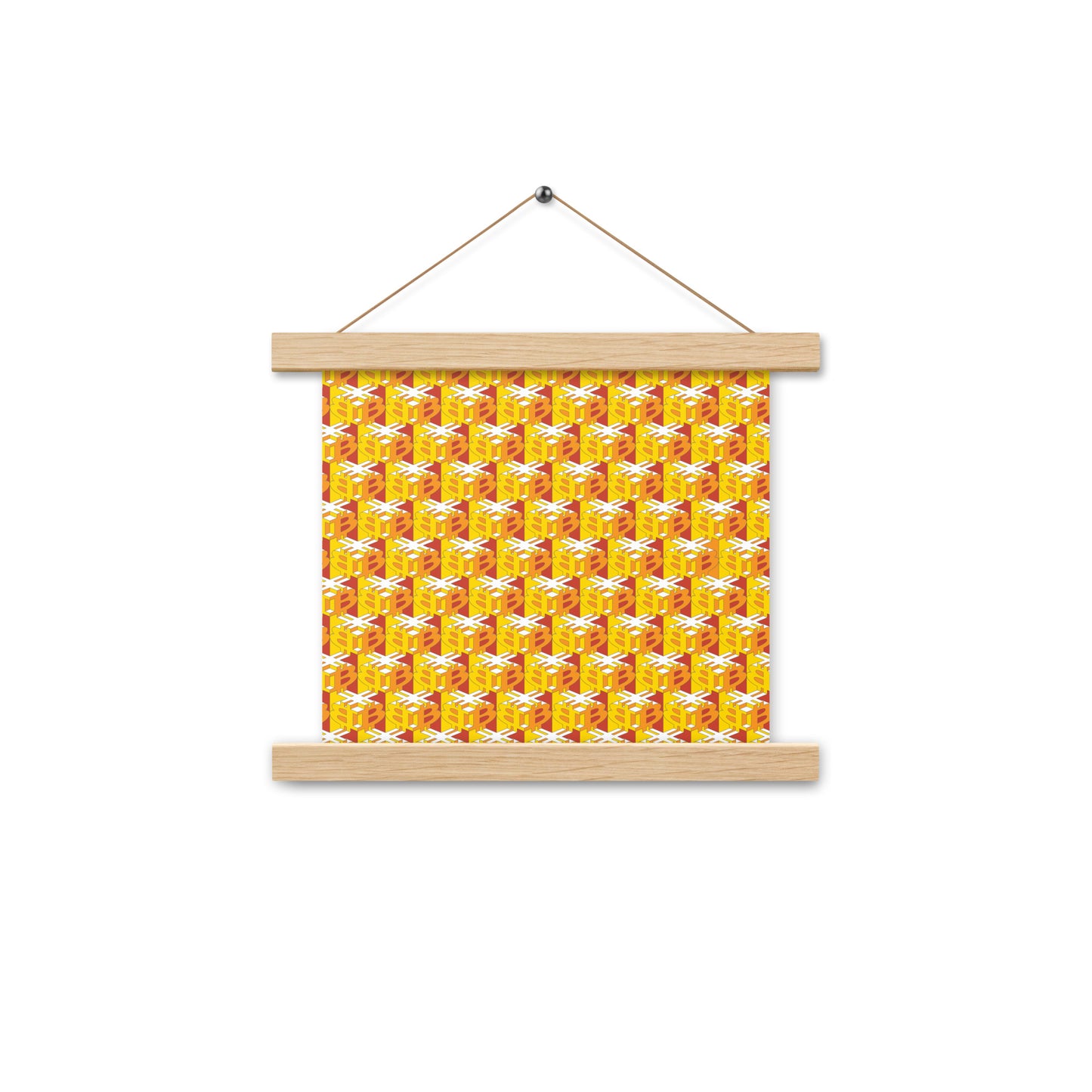 Bitcoin Dice Lattice (Red) Poster with hangers