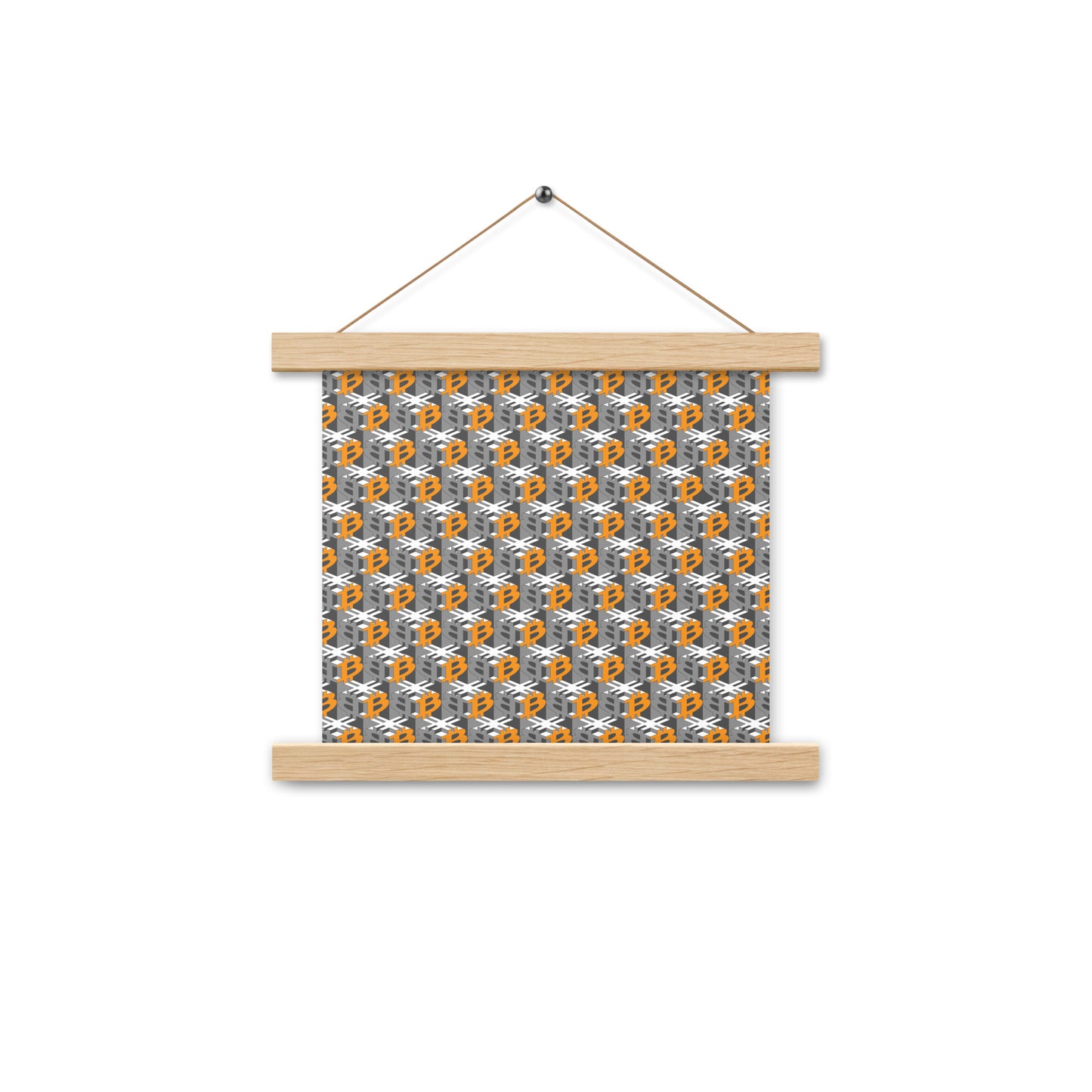 Bitcoin Dice Lattice Gray Poster with hangers