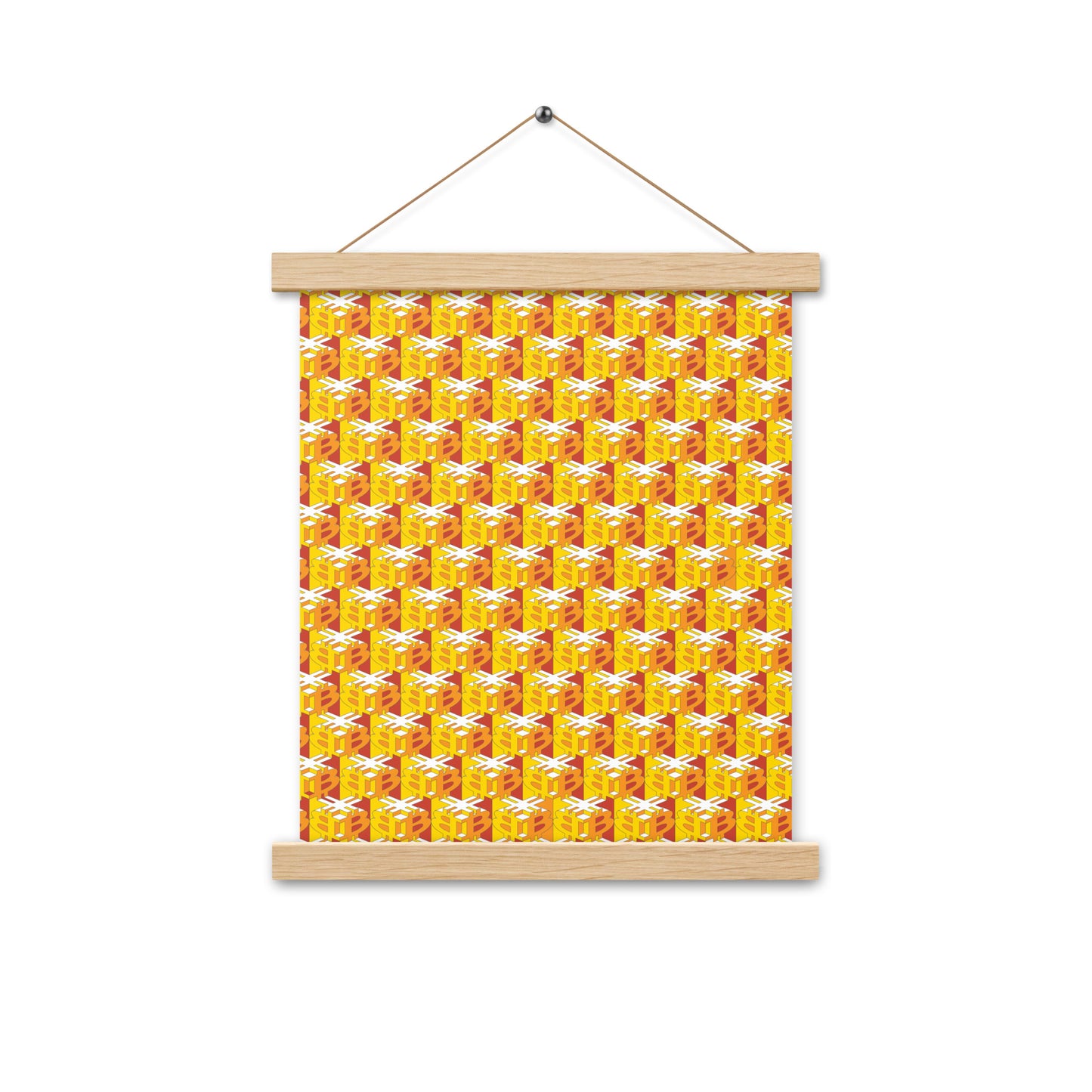 Bitcoin Dice Lattice (Red) Poster with hangers