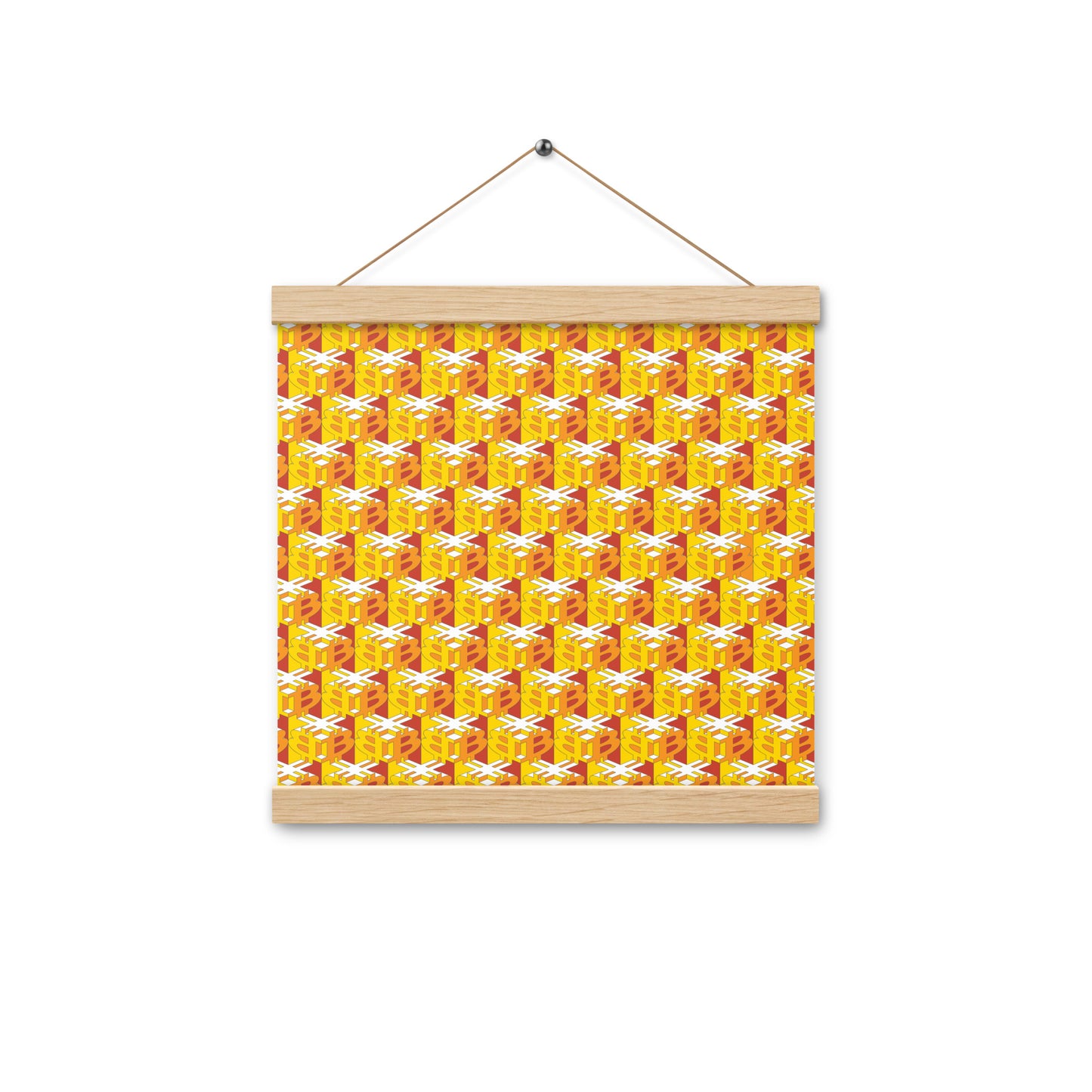 Bitcoin Dice Lattice (Red) Poster with hangers