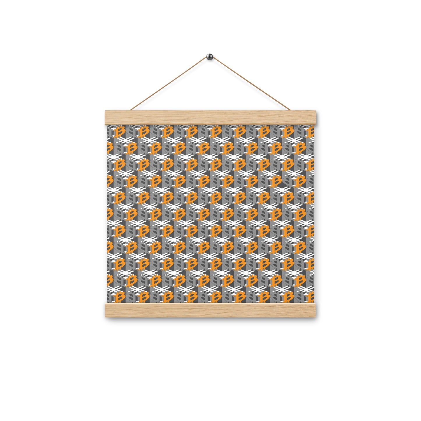 Bitcoin Dice Lattice Gray Poster with hangers