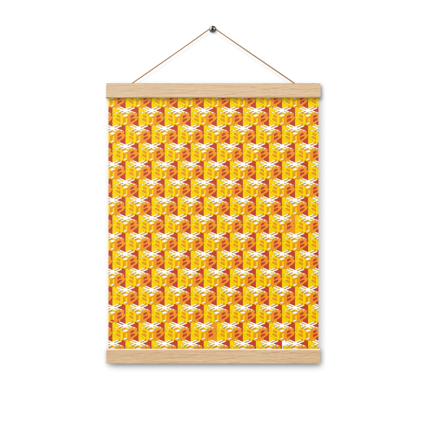 Bitcoin Dice Lattice (Red) Poster with hangers