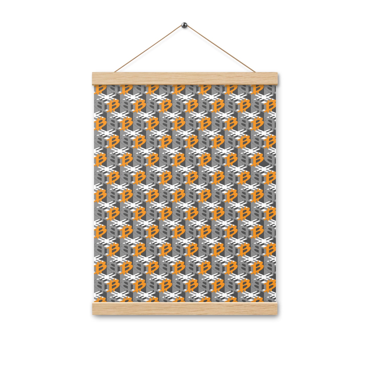 Bitcoin Dice Lattice Gray Poster with hangers
