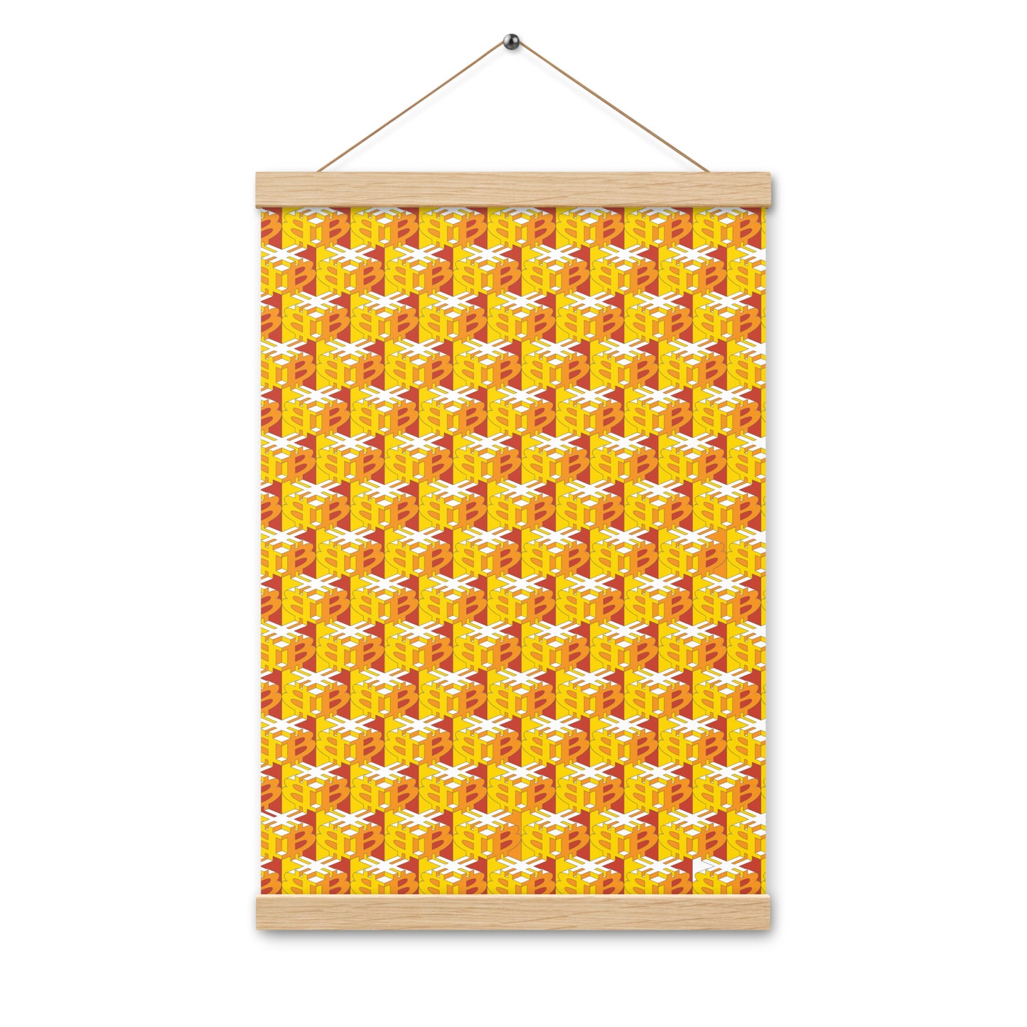 Bitcoin Dice Lattice (Red) Poster with hangers