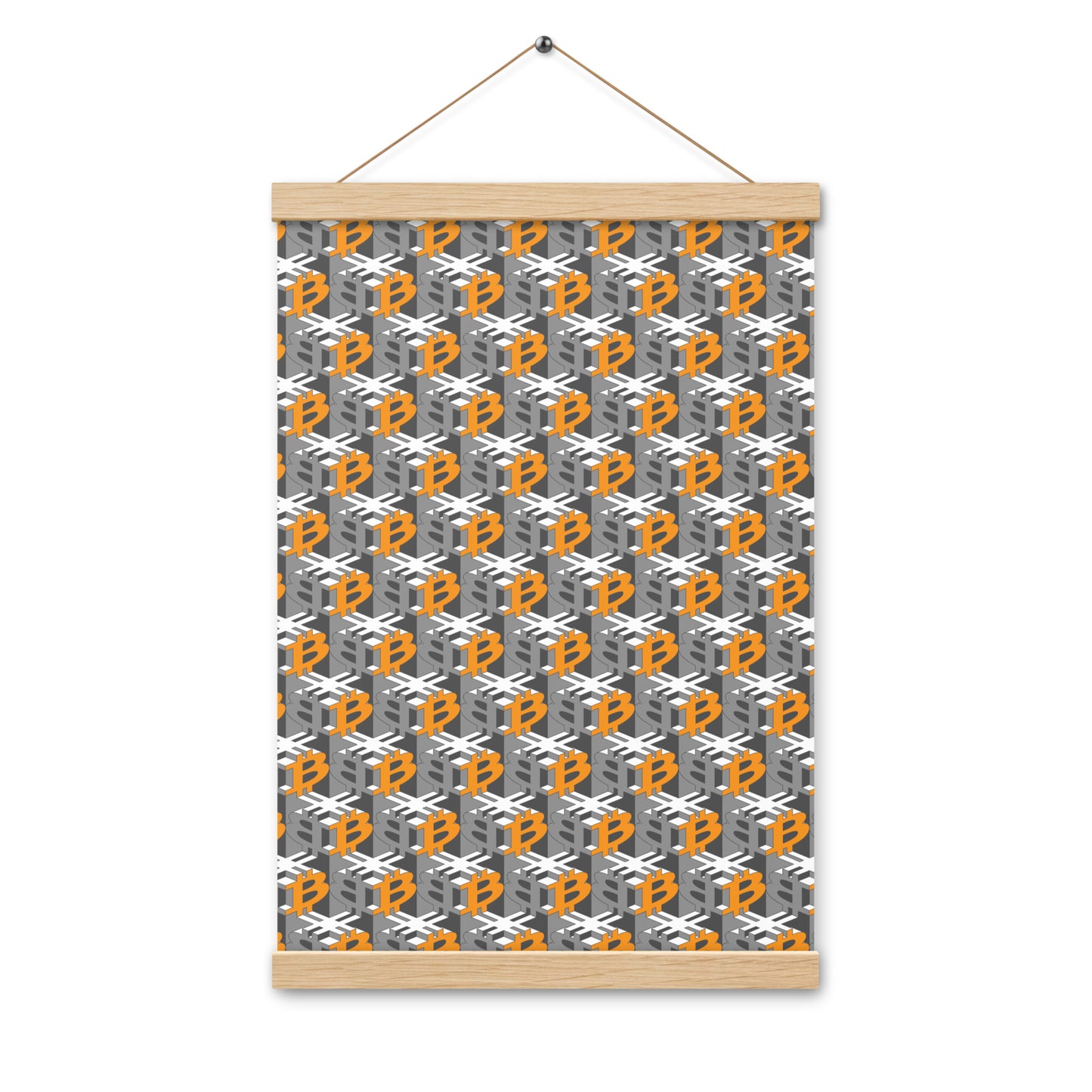 Bitcoin Dice Lattice Gray Poster with hangers