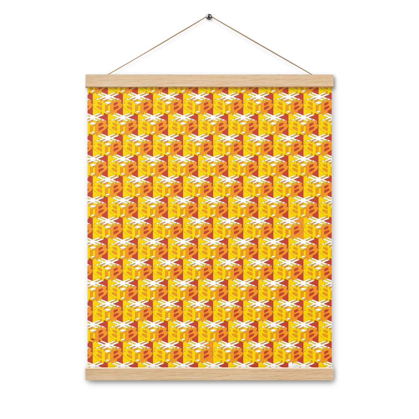 Bitcoin Dice Lattice (Red) Poster with hangers