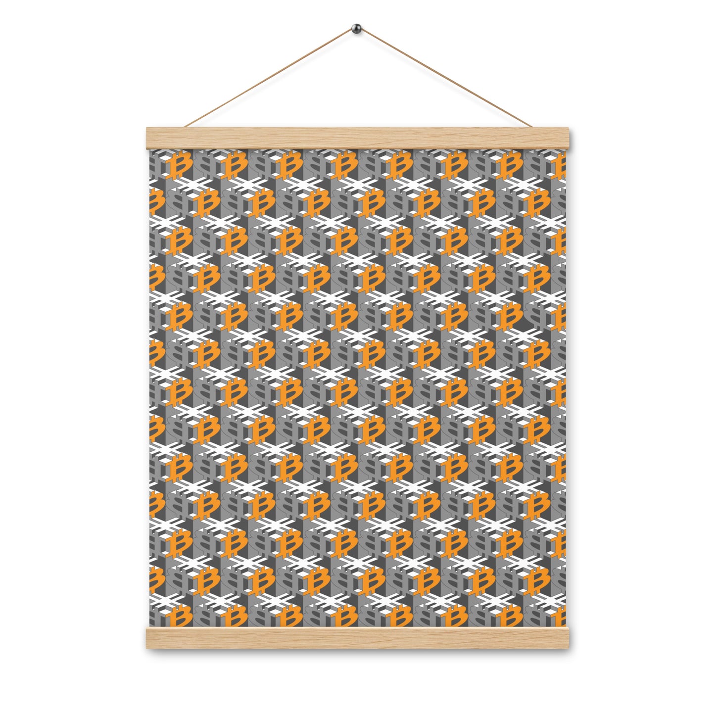 Bitcoin Dice Lattice Gray Poster with hangers