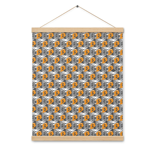 Bitcoin Dice Lattice Gray Poster with hangers