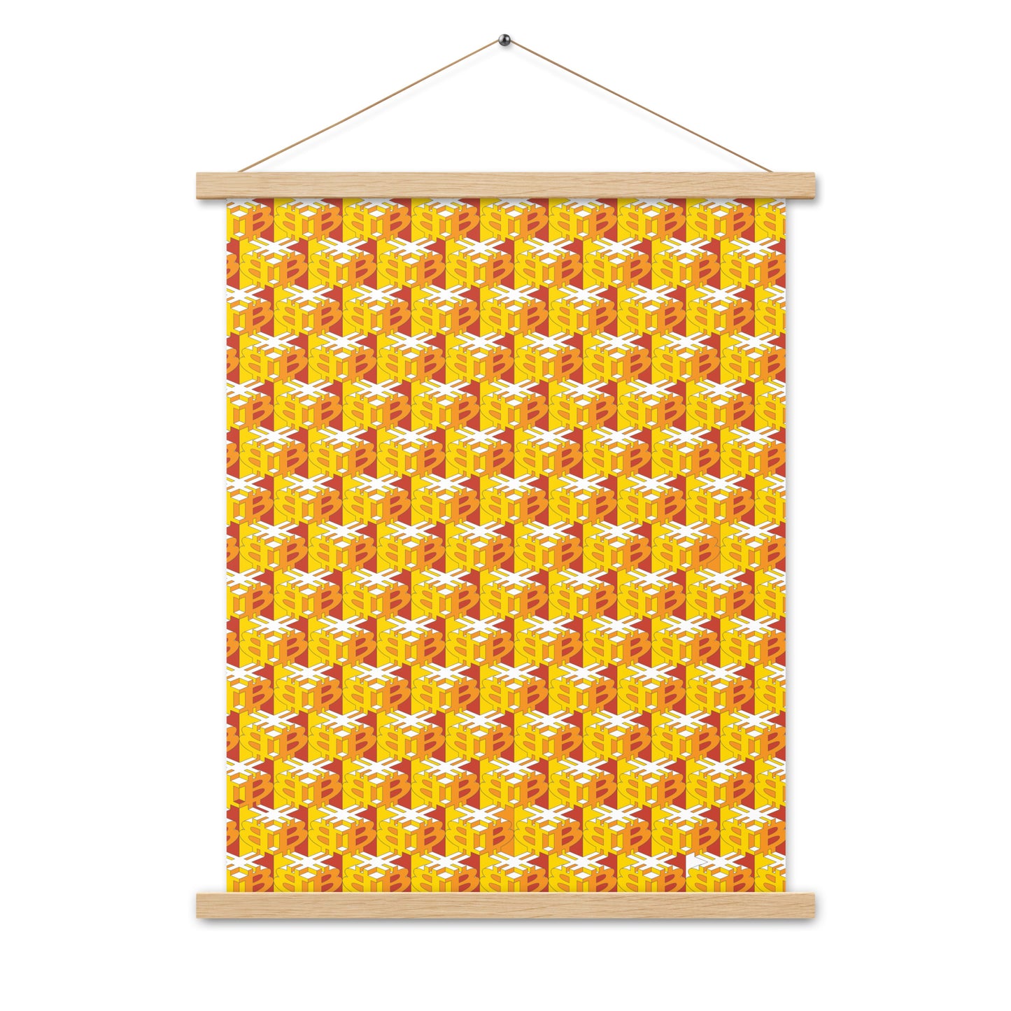 Bitcoin Dice Lattice (Red) Poster with hangers
