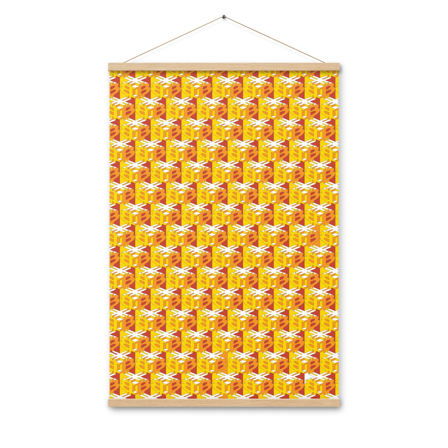 Bitcoin Dice Lattice (Red) Poster with hangers