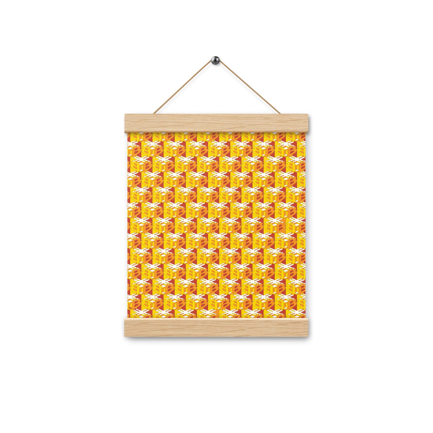 Bitcoin Dice Lattice (Red) Poster with hangers