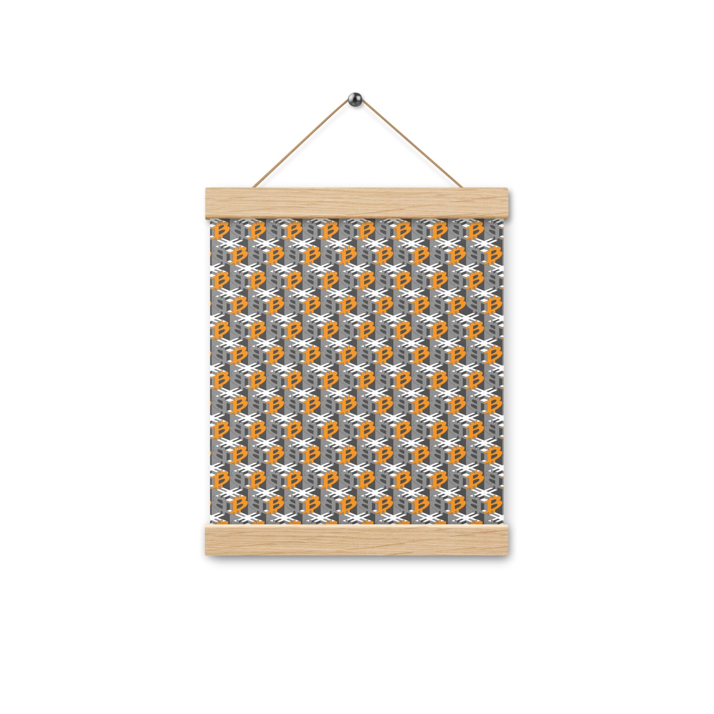 Bitcoin Dice Lattice Gray Poster with hangers