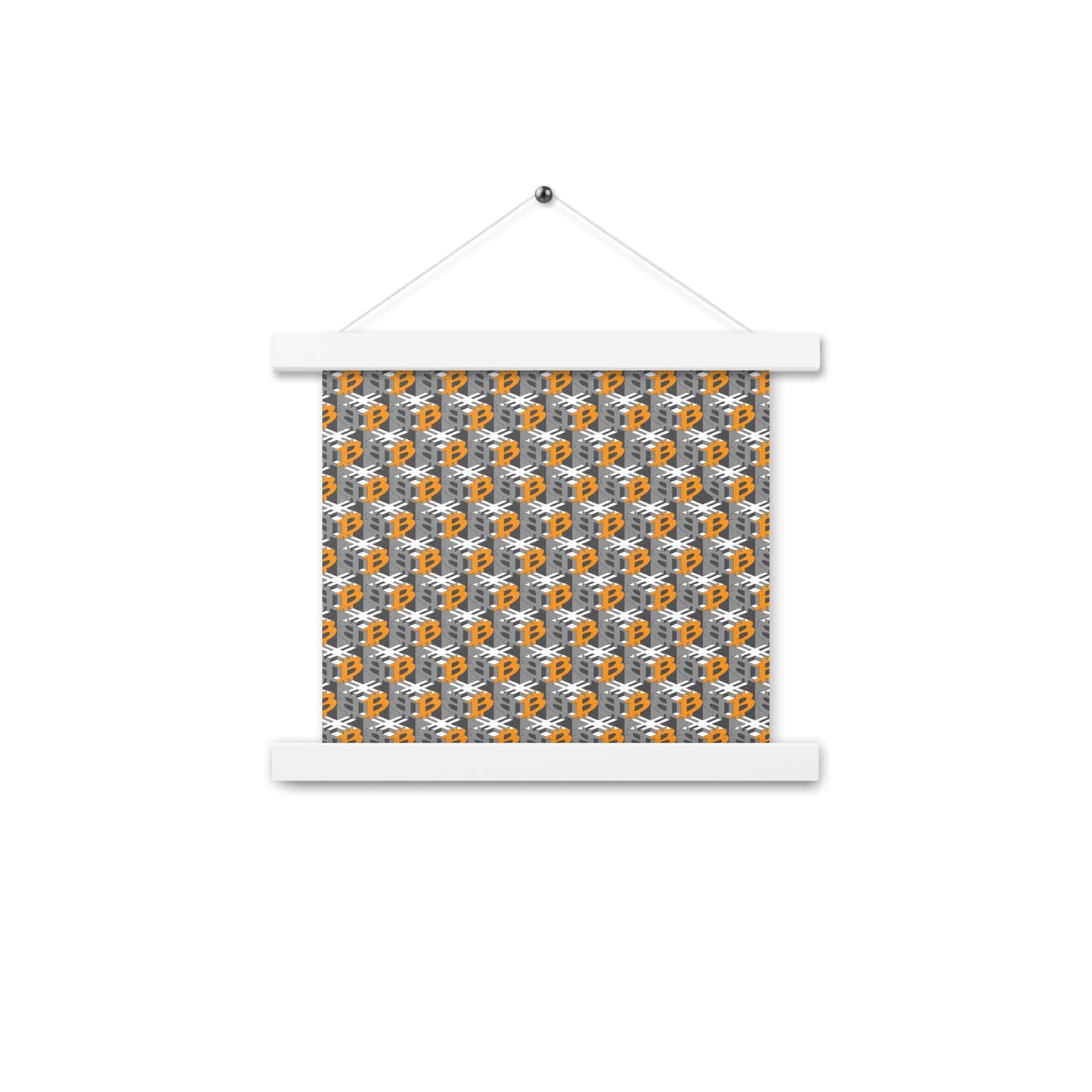 Bitcoin Dice Lattice Gray Poster with hangers