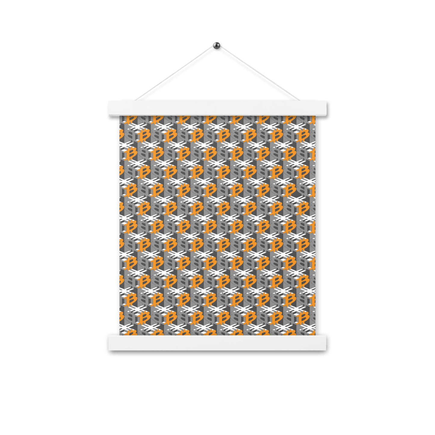 Bitcoin Dice Lattice Gray Poster with hangers