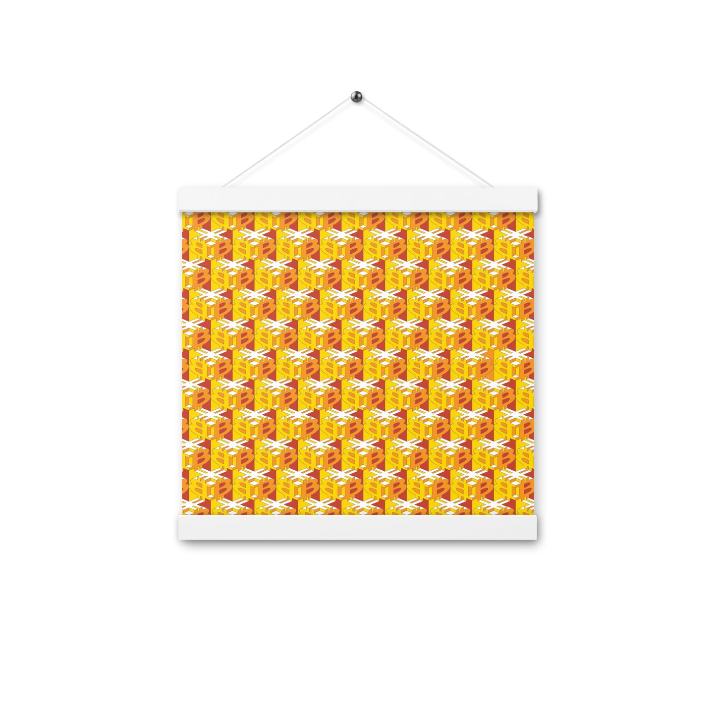 Bitcoin Dice Lattice (Red) Poster with hangers