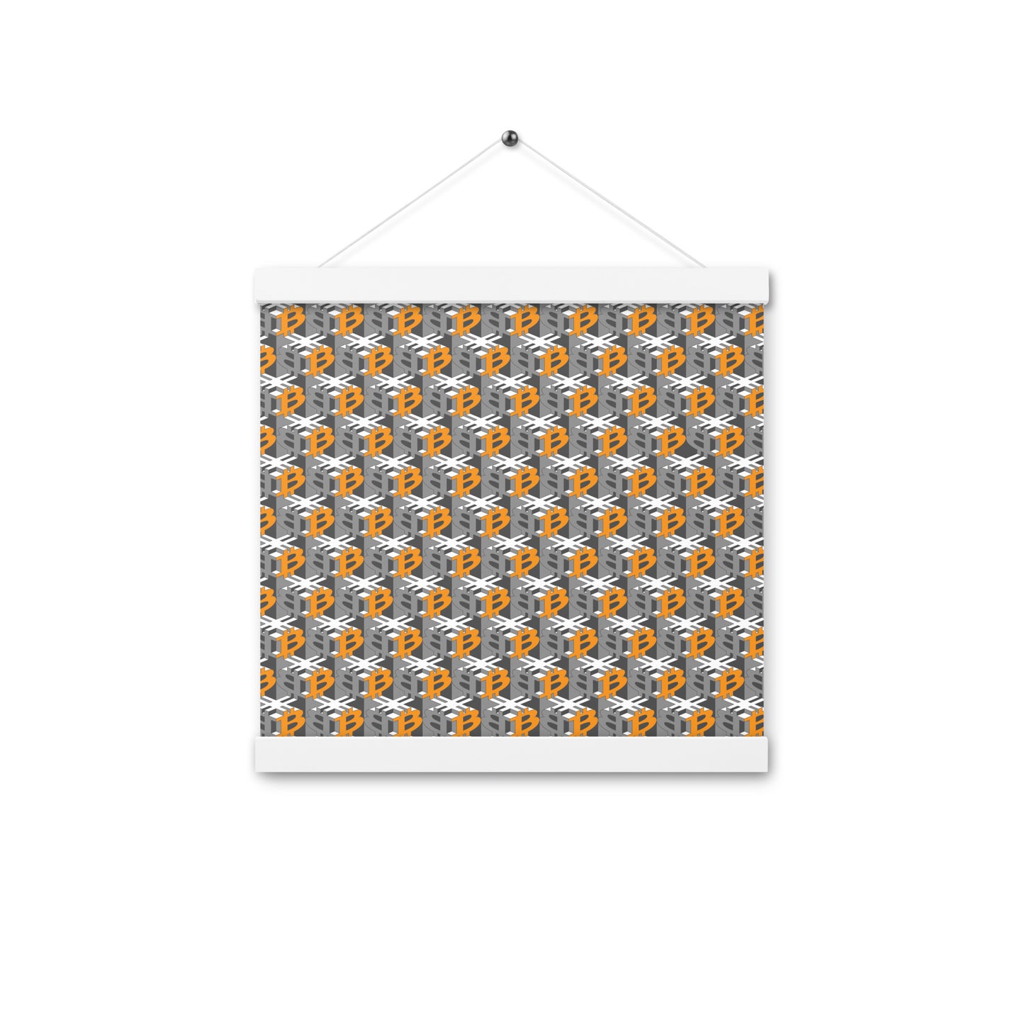Bitcoin Dice Lattice Gray Poster with hangers