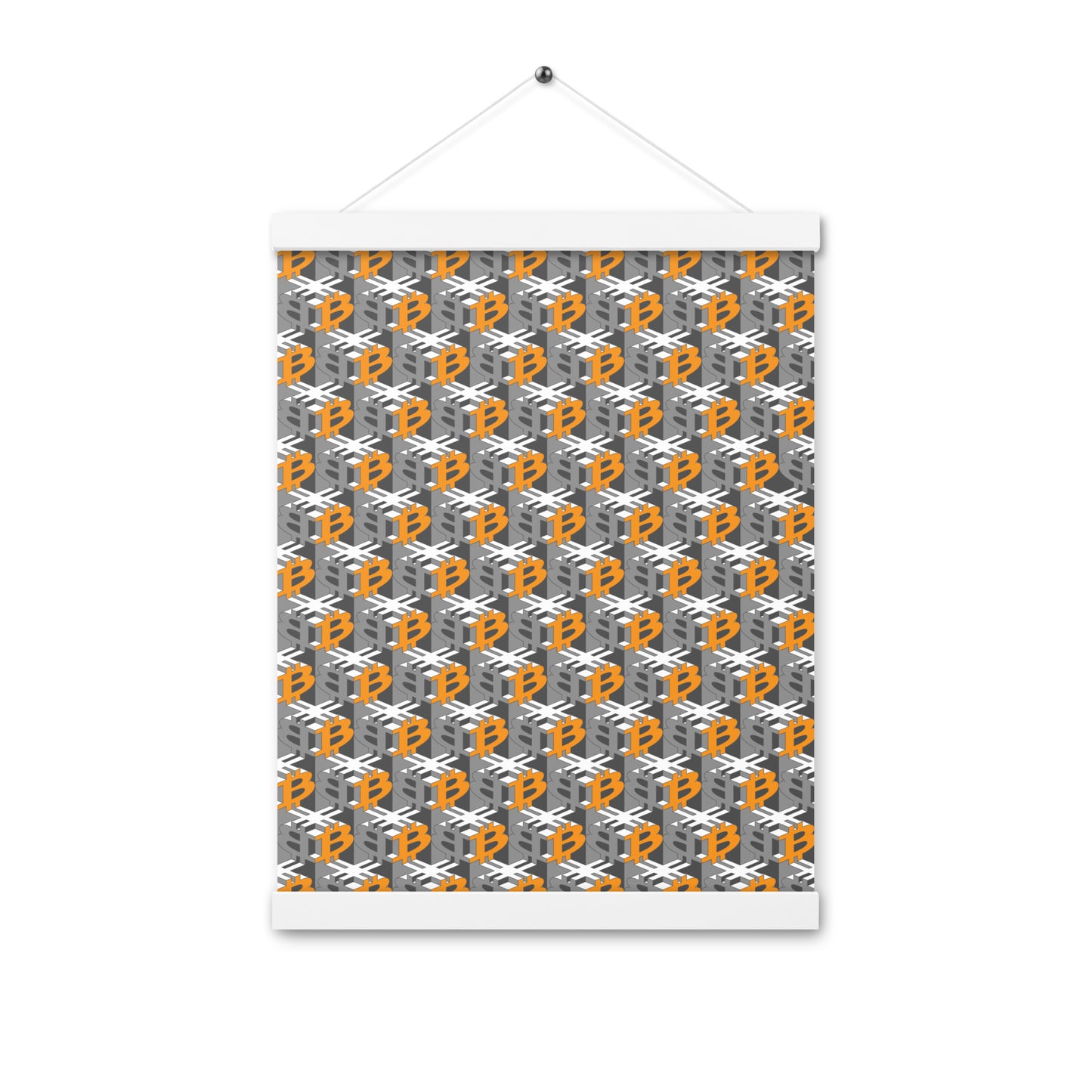 Bitcoin Dice Lattice Gray Poster with hangers