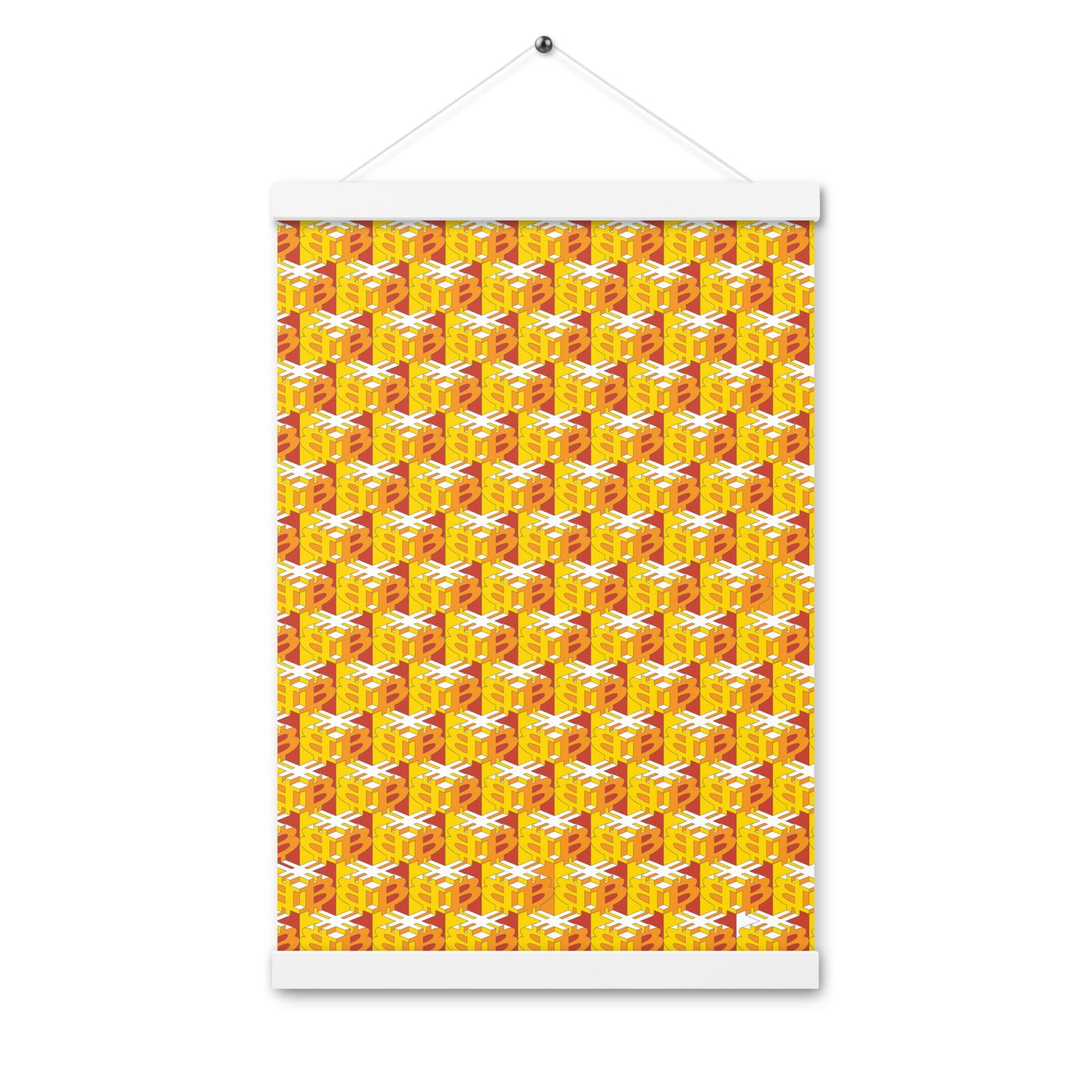 Bitcoin Dice Lattice (Red) Poster with hangers
