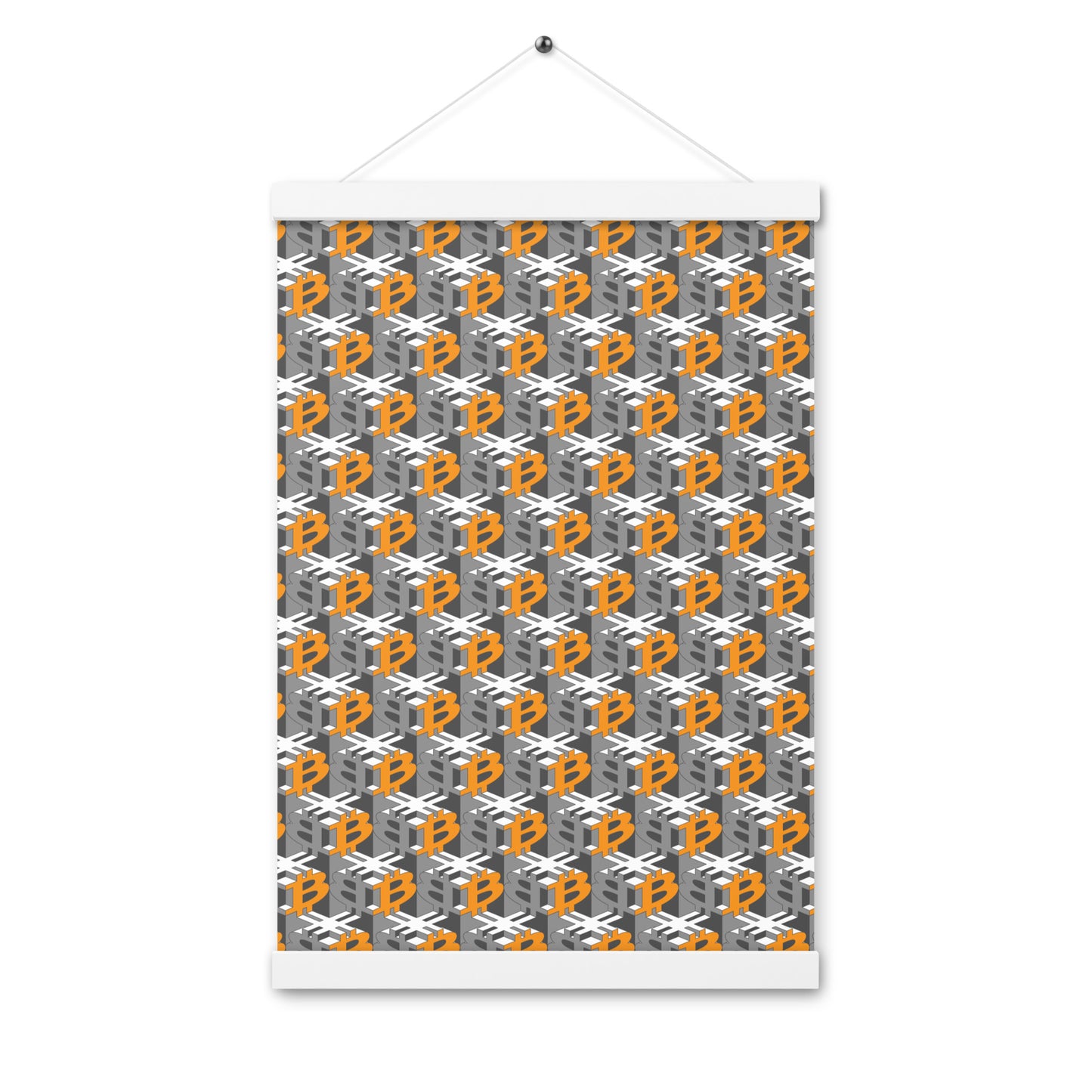 Bitcoin Dice Lattice Gray Poster with hangers
