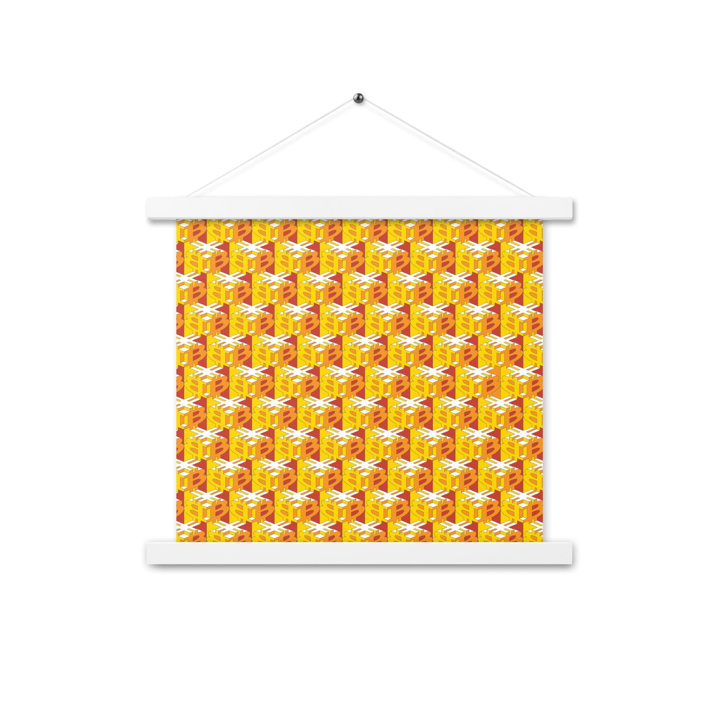 Bitcoin Dice Lattice (Red) Poster with hangers