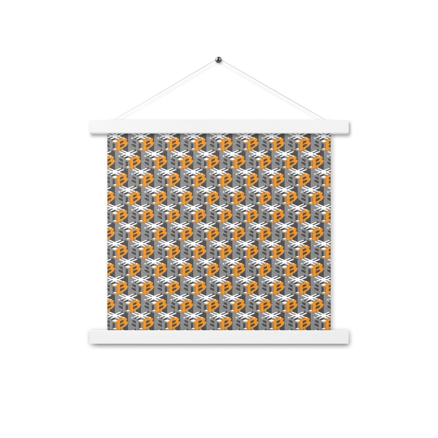 Bitcoin Dice Lattice Gray Poster with hangers