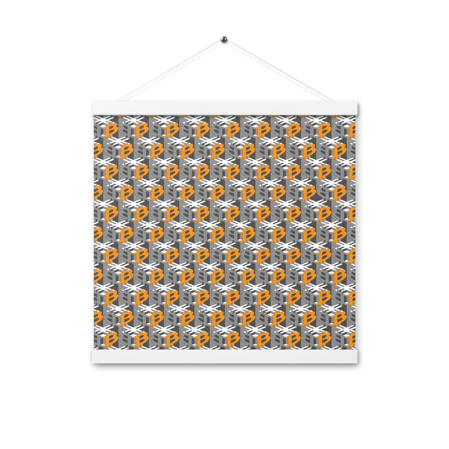 Bitcoin Dice Lattice Gray Poster with hangers