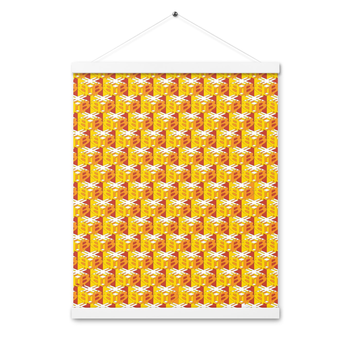Bitcoin Dice Lattice (Red) Poster with hangers