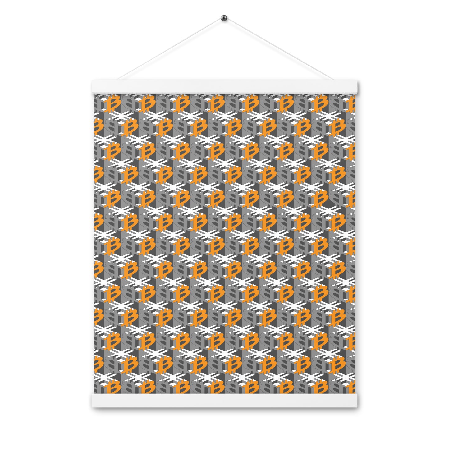Bitcoin Dice Lattice Gray Poster with hangers