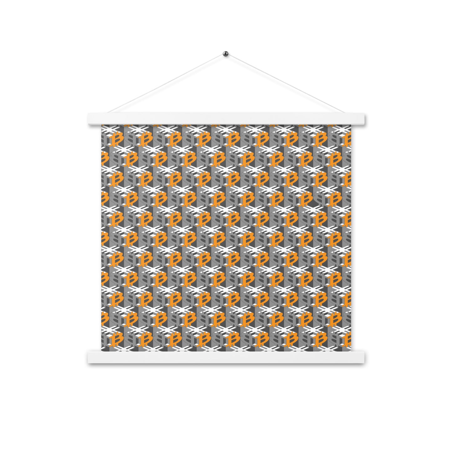 Bitcoin Dice Lattice Gray Poster with hangers