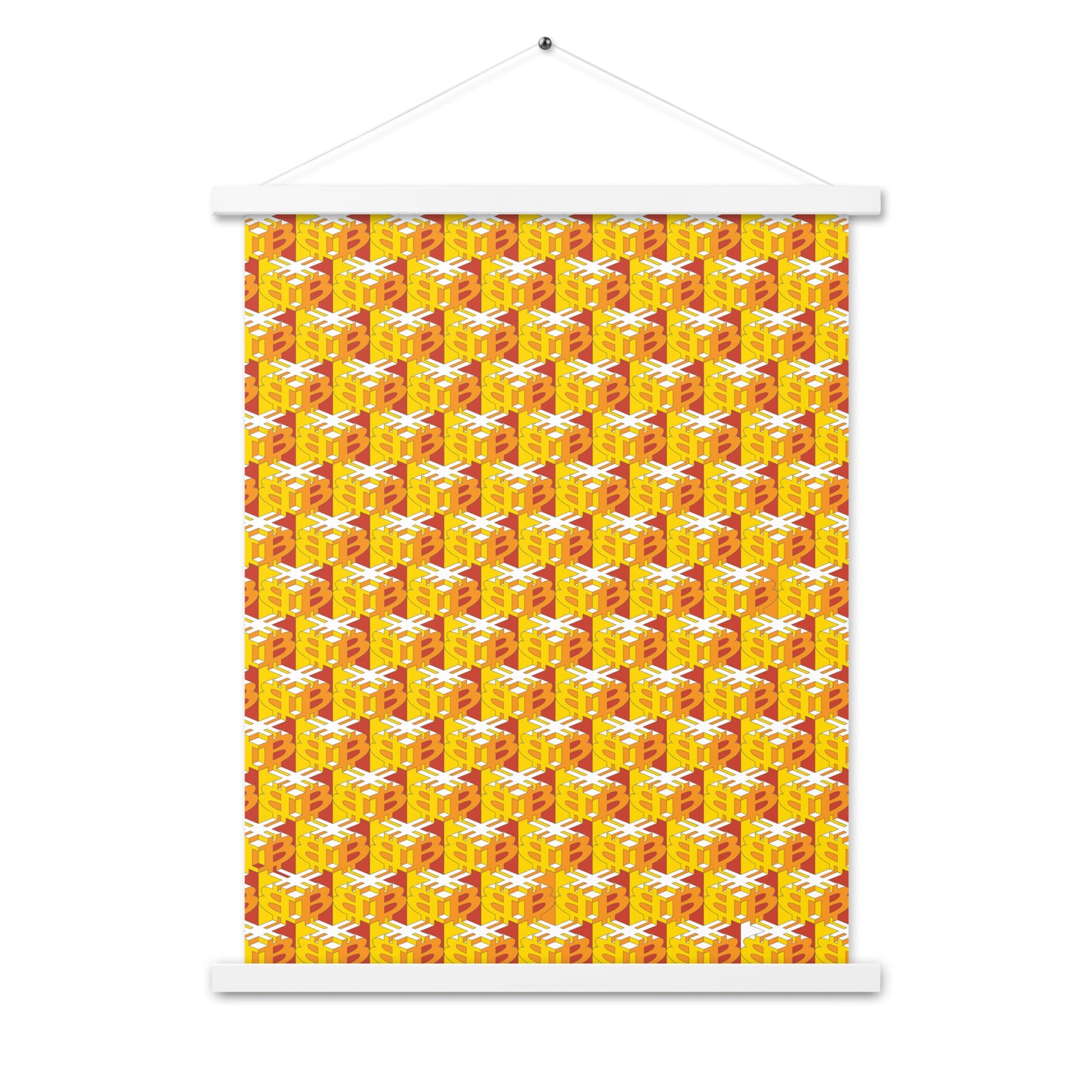 Bitcoin Dice Lattice (Red) Poster with hangers