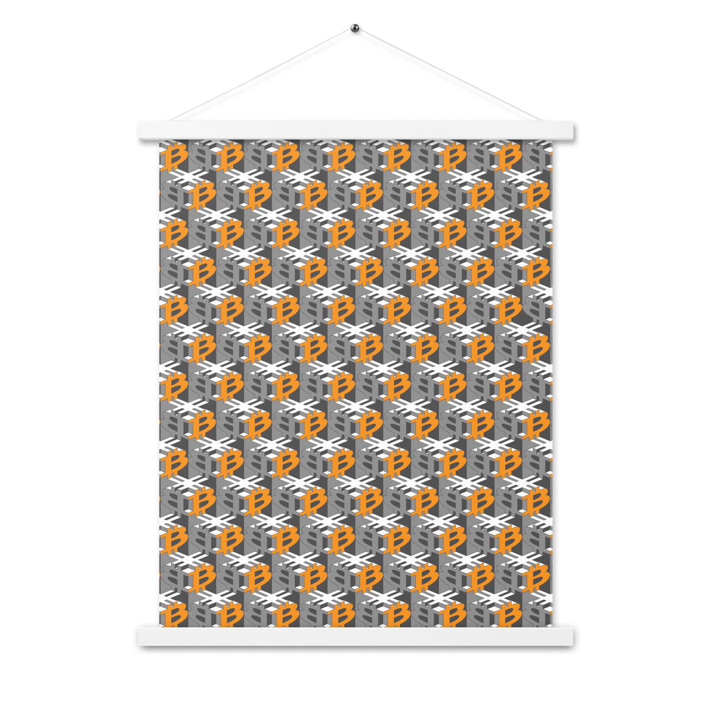 Bitcoin Dice Lattice Gray Poster with hangers