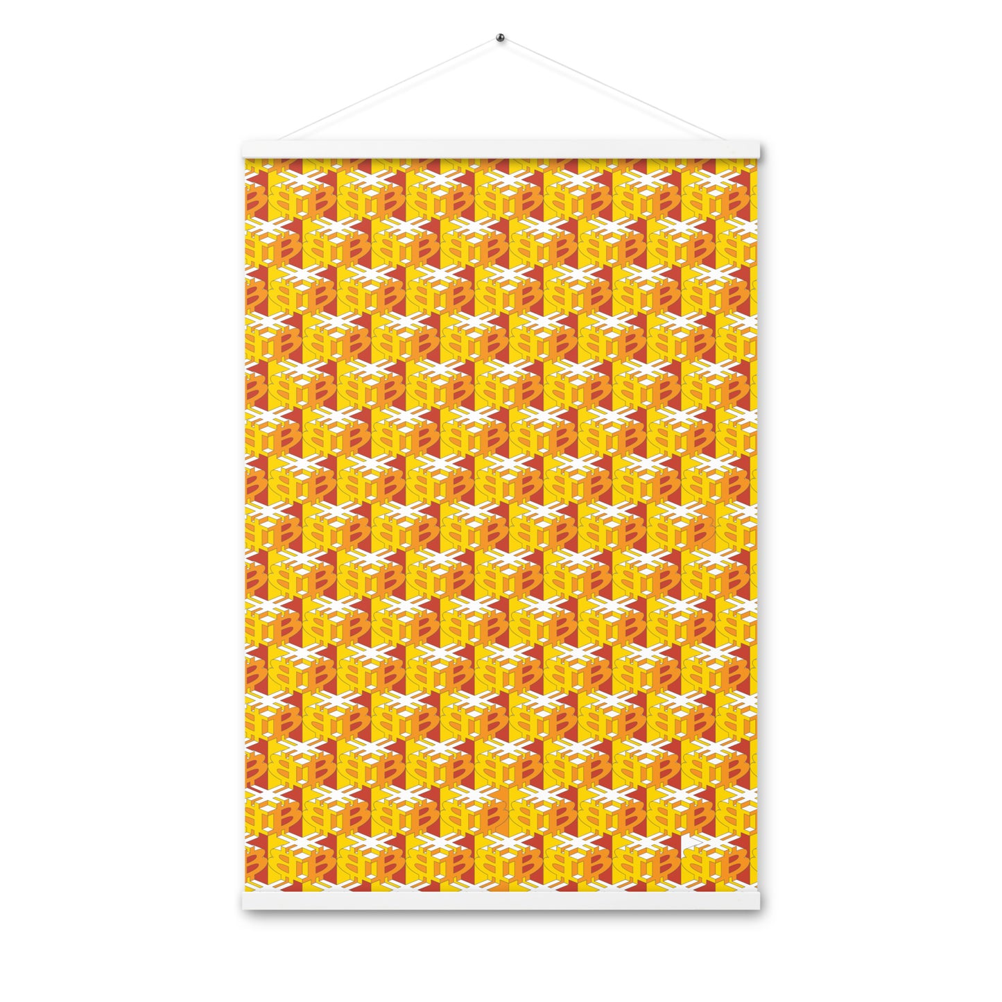 Bitcoin Dice Lattice (Red) Poster with hangers