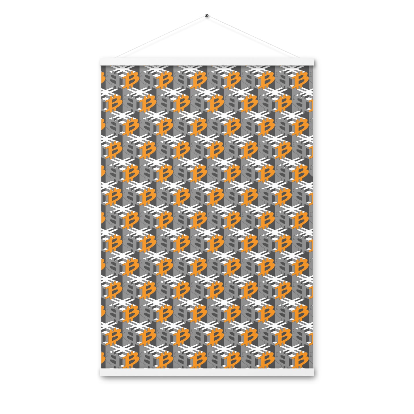 Bitcoin Dice Lattice Gray Poster with hangers