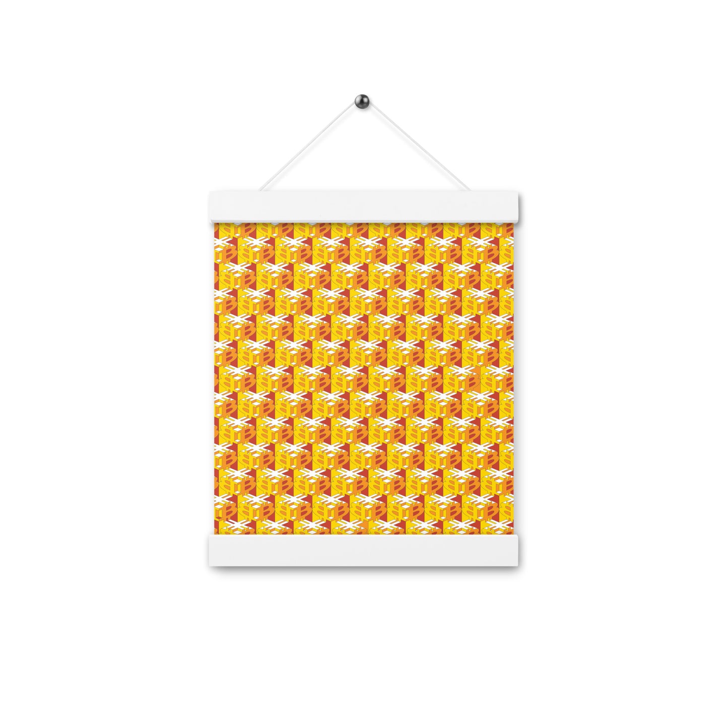 Bitcoin Dice Lattice (Red) Poster with hangers