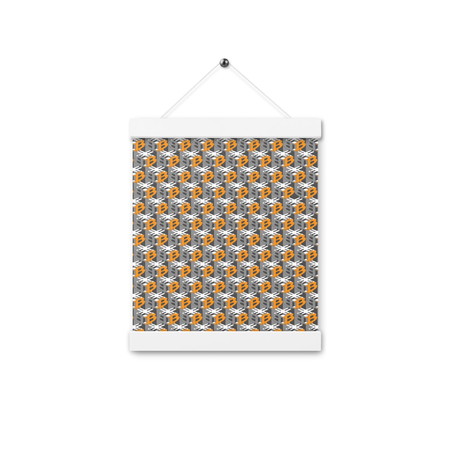 Bitcoin Dice Lattice Gray Poster with hangers