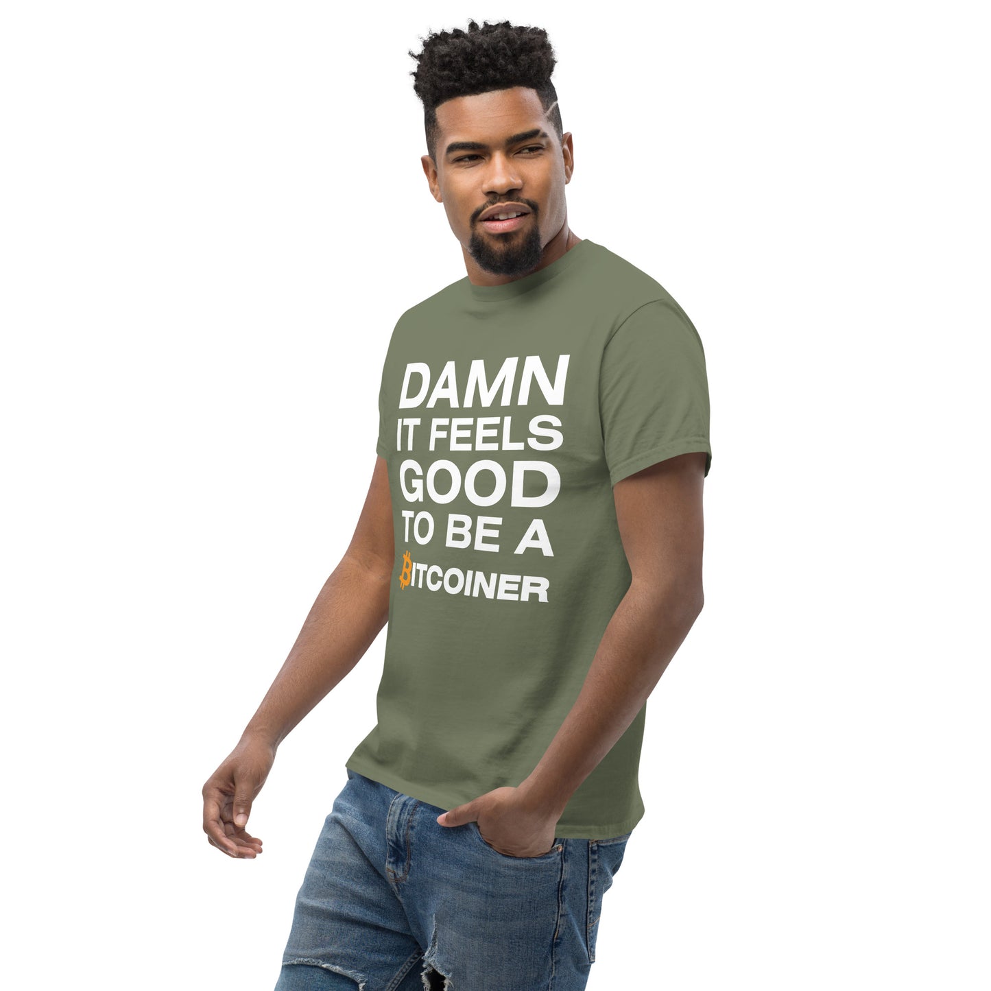 Damn it Feels Good to be a Bitcoiner Men's classic tee