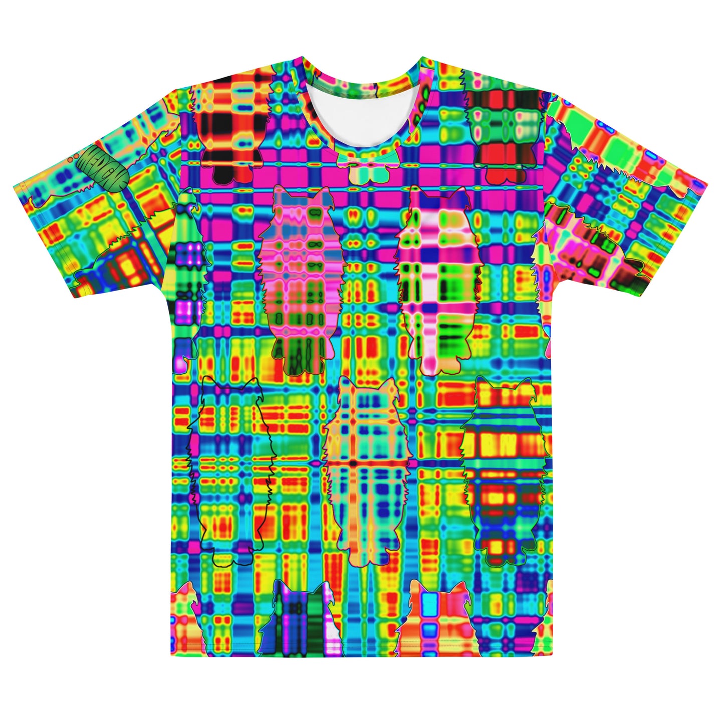 Colorful Cat Wave Men's T-Shirt