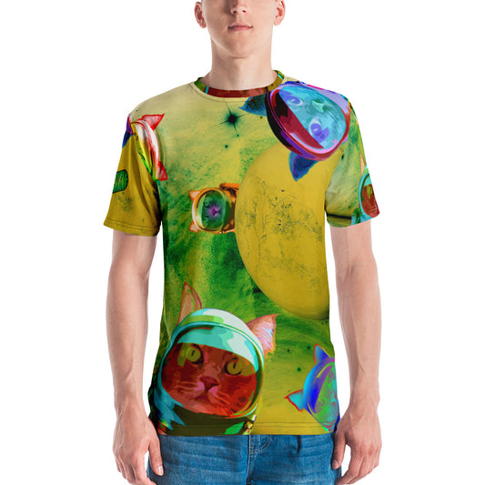 Astronaut Cat Men's T-Shirt