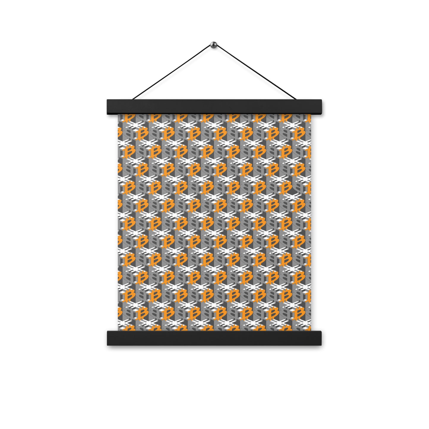 Bitcoin Dice Lattice Gray Poster with hangers