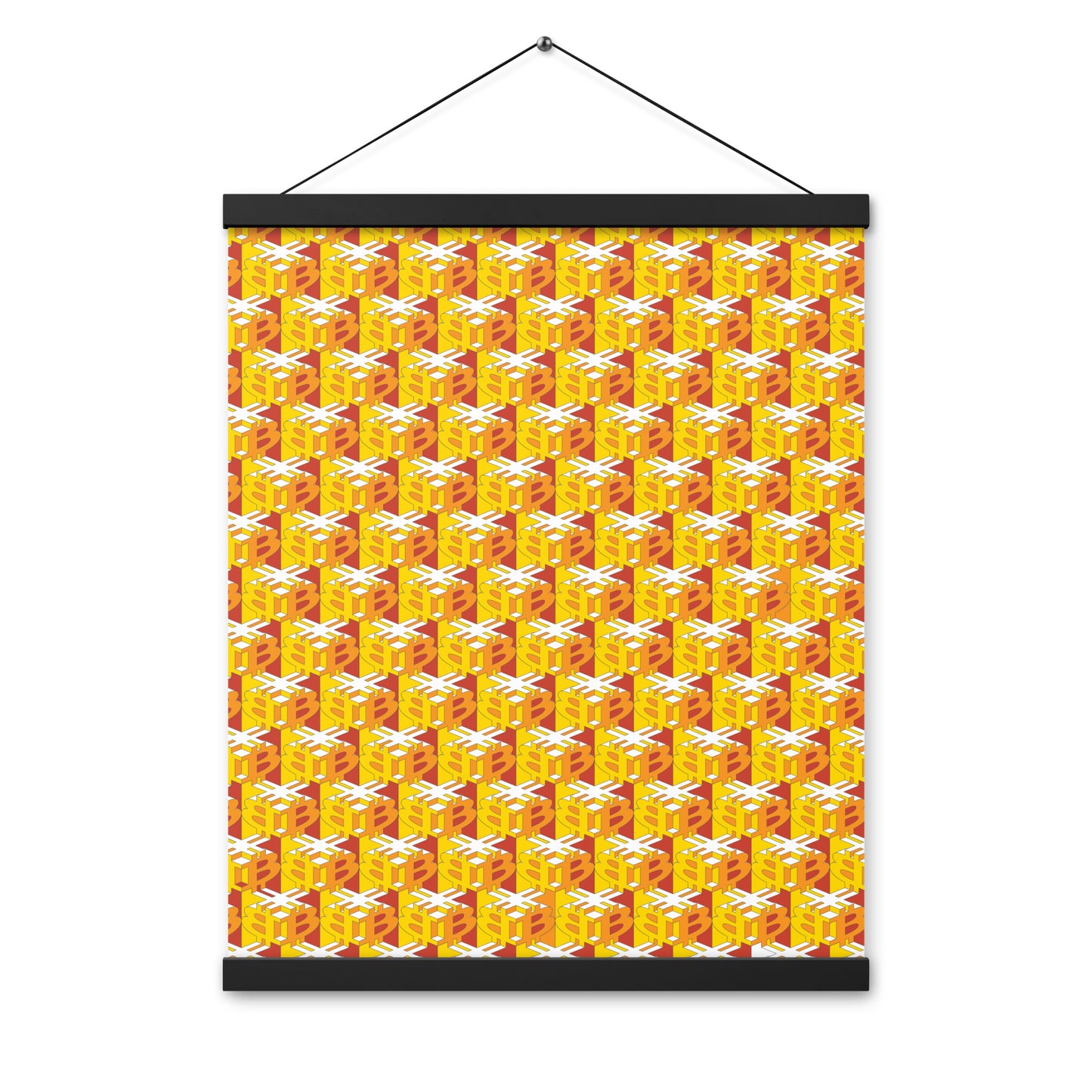 Bitcoin Dice Lattice (Red) Poster with hangers
