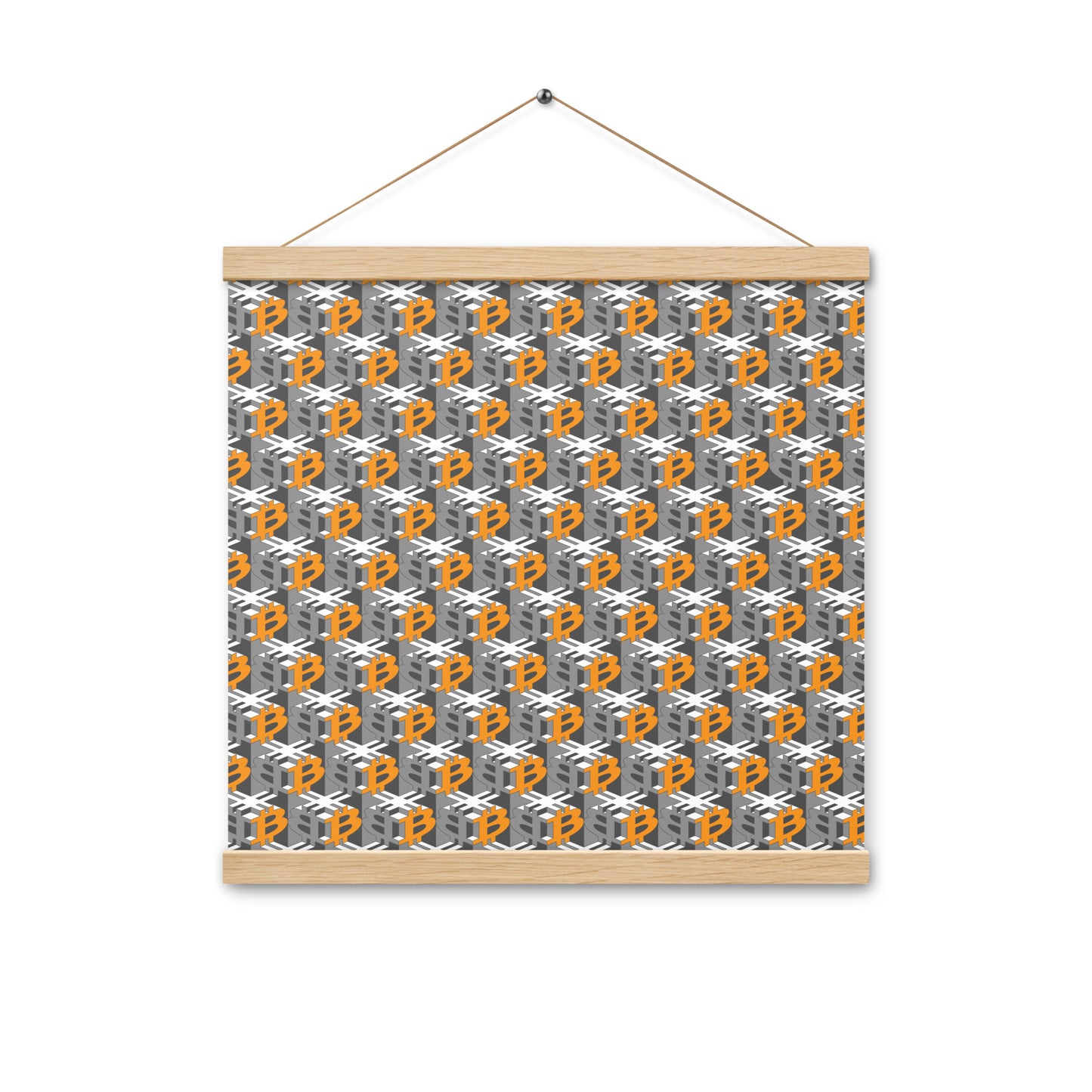 Bitcoin Dice Lattice Gray Poster with hangers